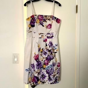 Floral strapless dress